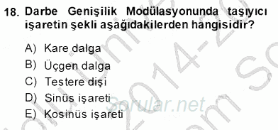 Elektrik Makinaları 2014 - 2015 Dönem Sonu Sınavı 18.Soru