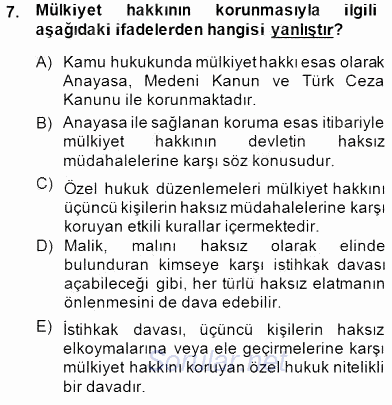 İşletme Hukuku 2014 - 2015 Ara Sınavı 7.Soru