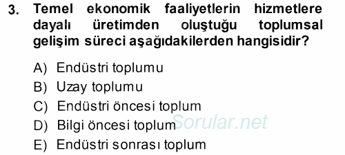 Hizmet Tasarımı 2013 - 2014 Tek Ders Sınavı 3.Soru