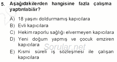 Bina ve Site Yöneticiliği 2013 - 2014 Dönem Sonu Sınavı 5.Soru