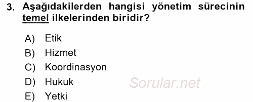 Kamu Mali Yönetimi 2015 - 2016 Ara Sınavı 3.Soru