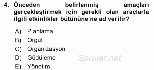 Kamu Mali Yönetimi 2015 - 2016 Ara Sınavı 4.Soru