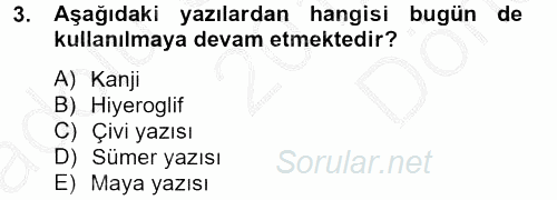 Uluslararası İletişim 2012 - 2013 Dönem Sonu Sınavı 3.Soru