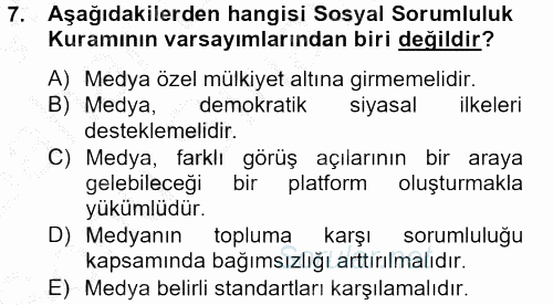 Uluslararası İletişim 2012 - 2013 Dönem Sonu Sınavı 7.Soru