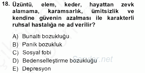 Çatışma ve Stres Yönetimi 2 2014 - 2015 Ara Sınavı 18.Soru