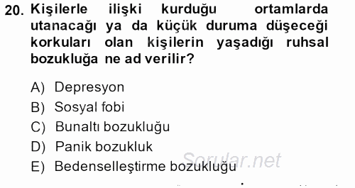 Çatışma ve Stres Yönetimi 2 2014 - 2015 Ara Sınavı 20.Soru