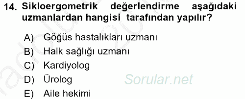 Sağlıklı Yaşam 2016 - 2017 Ara Sınavı 14.Soru