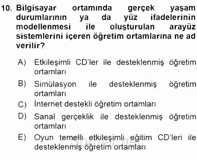 Görsel Sanatlar Eğitimi 2015 - 2016 Dönem Sonu Sınavı 10.Soru