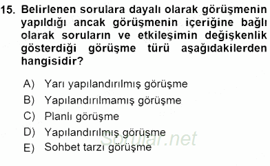 Görsel Sanatlar Eğitimi 2015 - 2016 Dönem Sonu Sınavı 15.Soru