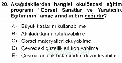 Görsel Sanatlar Eğitimi 2015 - 2016 Dönem Sonu Sınavı 20.Soru