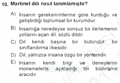 Sözlü ve Sözsüz İletişim 2014 - 2015 Ara Sınavı 10.Soru