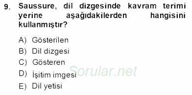 Sözlü ve Sözsüz İletişim 2014 - 2015 Ara Sınavı 9.Soru