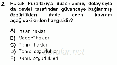 Temel İnsan Hakları Bilgisi 1 2013 - 2014 Ara Sınavı 2.Soru