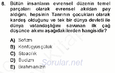 Temel İnsan Hakları Bilgisi 1 2013 - 2014 Ara Sınavı 6.Soru