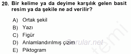 Haberciliğin Temel Kavramları 2016 - 2017 3 Ders Sınavı 20.Soru