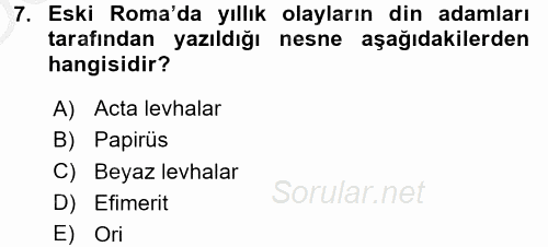 Haberciliğin Temel Kavramları 2016 - 2017 3 Ders Sınavı 7.Soru