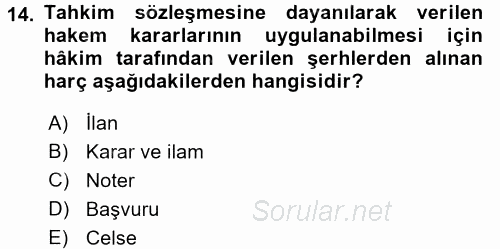 Özel Vergi Hukuku 2 2017 - 2018 3 Ders Sınavı 14.Soru