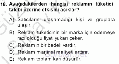 Sanayi Ekonomisi 2014 - 2015 Dönem Sonu Sınavı 18.Soru
