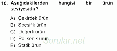 Boş Zaman ve Rekreasyon Yönetimi 2013 - 2014 Tek Ders Sınavı 10.Soru