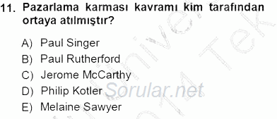 Boş Zaman ve Rekreasyon Yönetimi 2013 - 2014 Tek Ders Sınavı 11.Soru