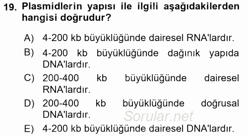 Fitopatoloji 2016 - 2017 Dönem Sonu Sınavı 19.Soru