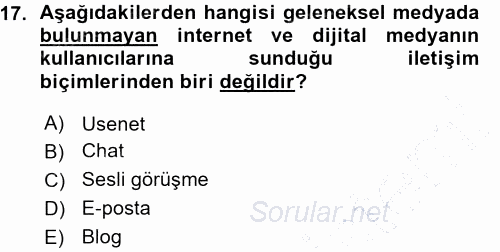 İnternet Yayıncılığı 2015 - 2016 Ara Sınavı 17.Soru