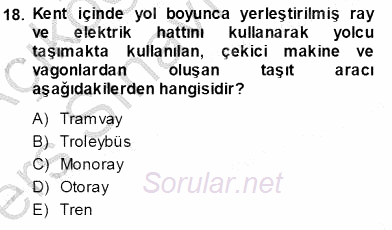 Enerji Tasarrufu 2013 - 2014 Tek Ders Sınavı 18.Soru