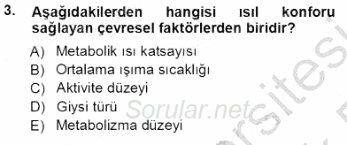 Enerji Tasarrufu 2013 - 2014 Tek Ders Sınavı 3.Soru