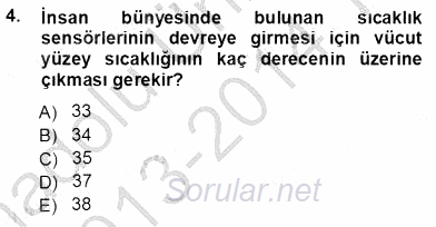 Enerji Tasarrufu 2013 - 2014 Tek Ders Sınavı 4.Soru
