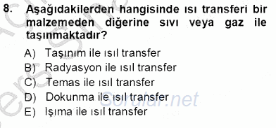 Enerji Tasarrufu 2013 - 2014 Tek Ders Sınavı 8.Soru