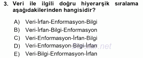 Sağlık Hizmetlerinde Araştırma Ve Değerlendirme 2017 - 2018 Ara Sınavı 3.Soru