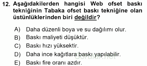 Halkla İlişkiler Uygulama Teknikleri 2016 - 2017 Ara Sınavı 12.Soru