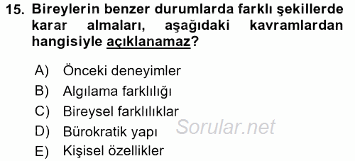 Uluslararası İlişkiler Kuramları 1 2016 - 2017 Dönem Sonu Sınavı 15.Soru