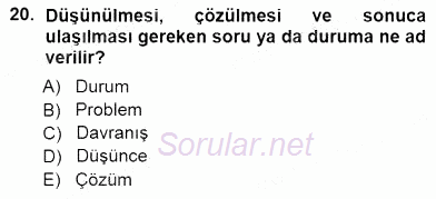 Çağrı Merkezinde Hizmet 2014 - 2015 Dönem Sonu Sınavı 20.Soru