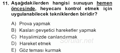 Halkla İlişkiler Uygulama Teknikleri 2014 - 2015 Dönem Sonu Sınavı 11.Soru