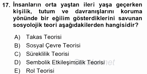 Sosyal Sorunlar 2015 - 2016 Dönem Sonu Sınavı 17.Soru