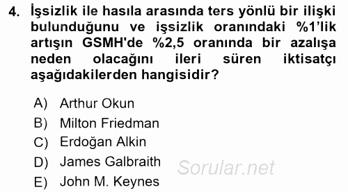 Sosyal Sorunlar 2015 - 2016 Dönem Sonu Sınavı 4.Soru