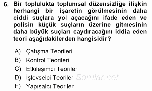 Sosyal Sorunlar 2015 - 2016 Dönem Sonu Sınavı 6.Soru