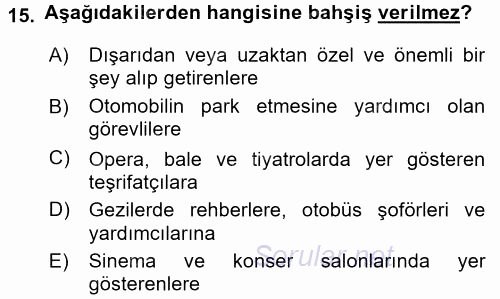 Sosyal Davranış ve Protokol 2017 - 2018 Ara Sınavı 15.Soru