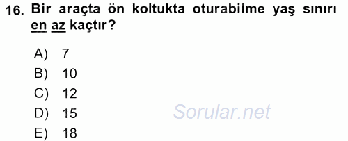 Sosyal Davranış ve Protokol 2017 - 2018 Ara Sınavı 16.Soru