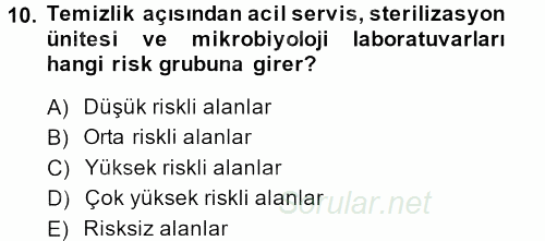 Sağlık Kurumları Yönetimi 2 2013 - 2014 Tek Ders Sınavı 10.Soru