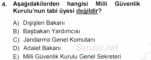 İdare Hukukuna Giriş 2012 - 2013 Ara Sınavı 4.Soru