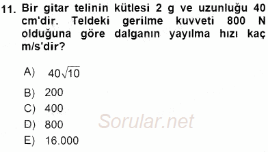 Teknolojinin Bilimsel İlkeleri 2 2015 - 2016 Dönem Sonu Sınavı 11.Soru