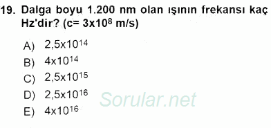 Teknolojinin Bilimsel İlkeleri 2 2015 - 2016 Dönem Sonu Sınavı 19.Soru