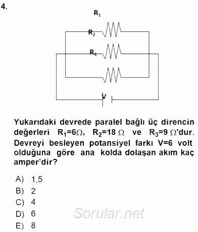 Teknolojinin Bilimsel İlkeleri 2 2015 - 2016 Dönem Sonu Sınavı 4.Soru