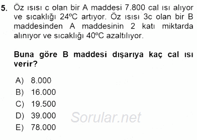 Teknolojinin Bilimsel İlkeleri 2 2015 - 2016 Dönem Sonu Sınavı 5.Soru