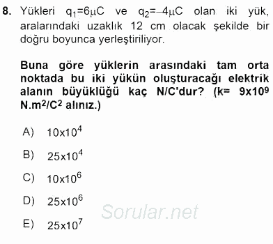 Teknolojinin Bilimsel İlkeleri 2 2015 - 2016 Dönem Sonu Sınavı 8.Soru