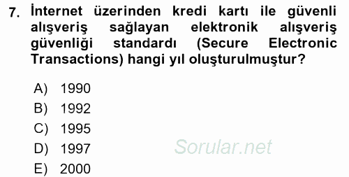 Hizmetler Ekonomisi 2017 - 2018 Dönem Sonu Sınavı 7.Soru