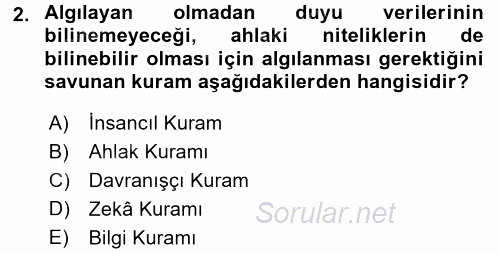 Medya ve Etik 2015 - 2016 Dönem Sonu Sınavı 2.Soru