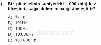 Radyo ve Televizyon Tekniği 2014 - 2015 Dönem Sonu Sınavı 1.Soru